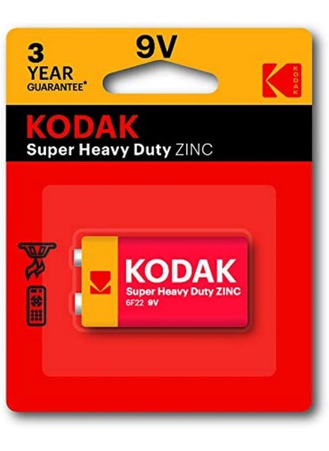 KODAK Super Heavy Duty  | 9V Cell Batteries | Disposable Household | Carbon Zinc 6LR61 | 9v | 1 Pack - pzsku/Z1DDC4919D3B49A1B9BF9Z/45/_/1732205075/88315dac-0015-4516-962d-221d0757b0ad