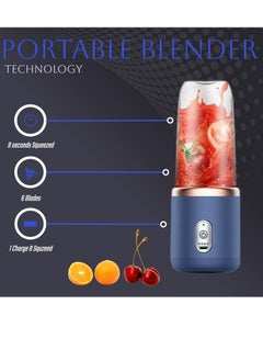 ROEIEIS Personal Blender for Shakes and Smoothies, Portable Mixer, Fruit Juicer USB Rechargeable with 6 Blades, Handheld Blenders for Sports Travel and Outdoors, Small Electric Blende  - Image 2