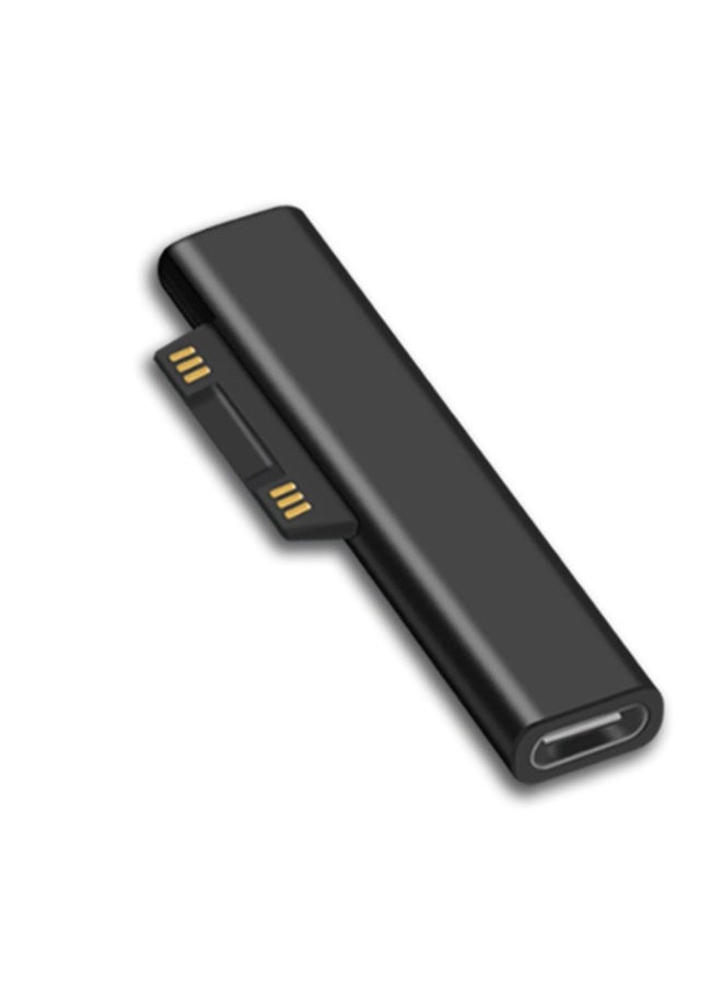 Surface Connect to USB-C Charging Adapter, Black, for Microsoft Surface Pro/Go/Laptop - Image 1