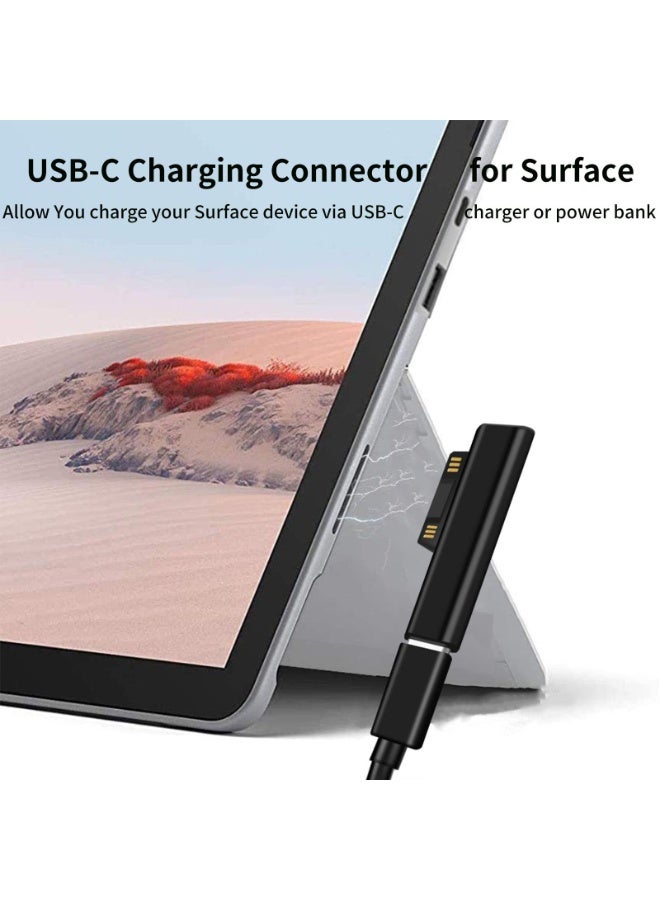 Surface Connect to USB-C Charging Adapter, Black, for Microsoft Surface Pro/Go/Laptop - Image 2