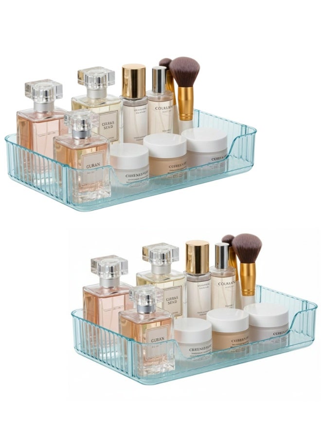 Stackable Two-Piece Acrylic Storage Organizer – Modern Shelf for Bathroom, Kitchen and Vanity – Ideal for Cosmetics, Perfumes, Spices and Utensils – 30 × 17 cm - Image 1