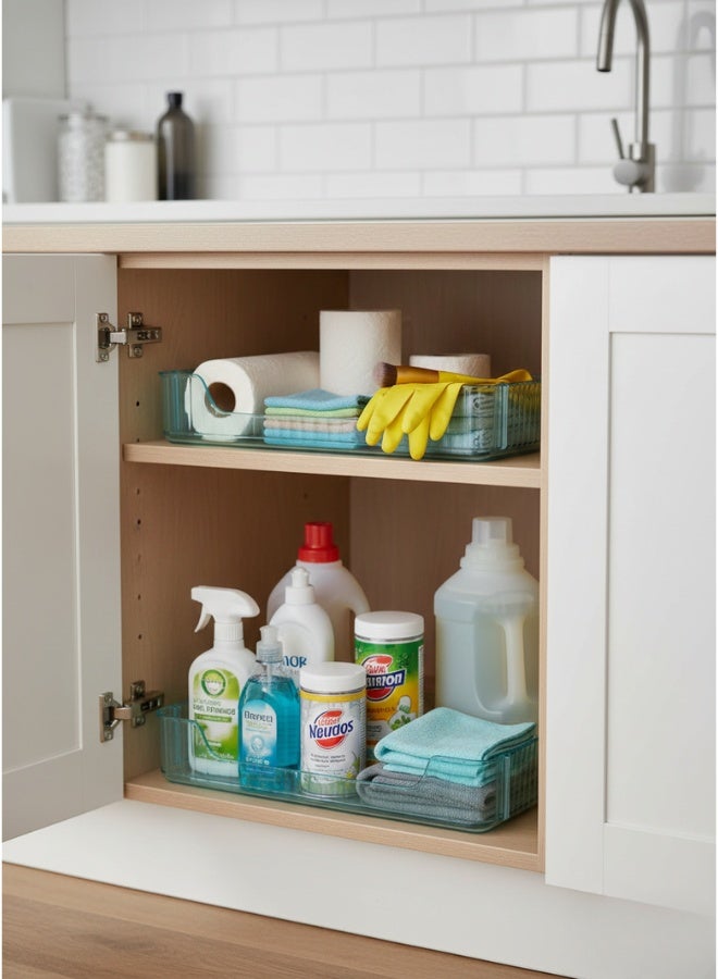 Stackable Two-Piece Acrylic Storage Organizer – Modern Shelf for Bathroom, Kitchen and Vanity – Ideal for Cosmetics, Perfumes, Spices and Utensils – 30 × 17 cm - Image 2