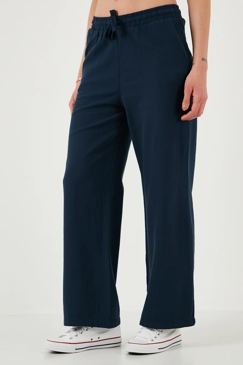 Lela Cotton Relaxed Fit High Waist Wide Leg Pants Women's PANTS 668YP5118