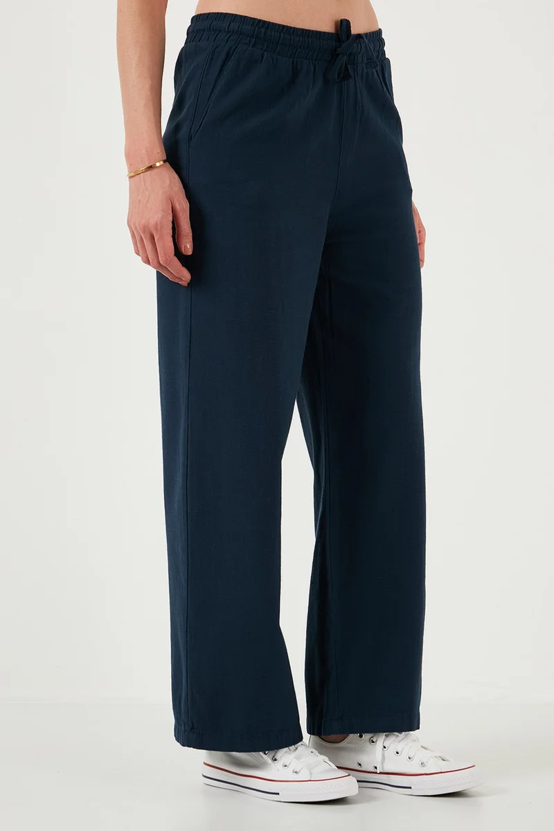 Lela Cotton Relaxed Fit High Waist Wide Leg Pants Women's PANTS 668YP5118