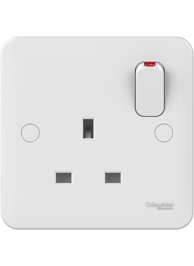 Generic Electric Lisse Single Switched Socket GGBL3010NIS British Standard, 1 Gang 13 A - White  - Image 3