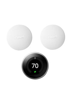 Nest Google Nest 3rd Gen BH1252 Learning Wi-Fi Programmable Thermostat in Stainless Steel with 2 Sensors  - Image 4