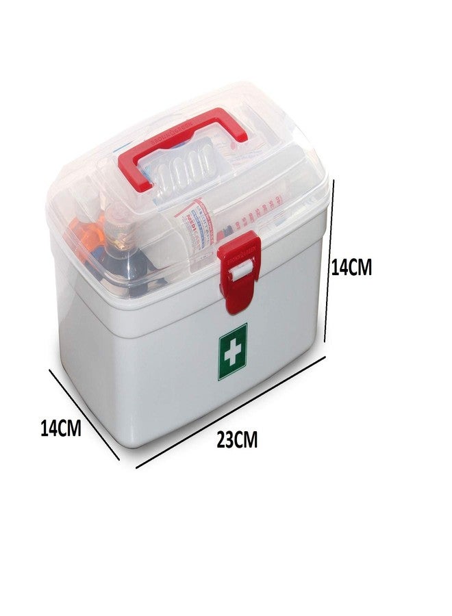 LEPOSE صندوق إسعافات أولية/حقيبة طبية طارئة/صندوق إسعافات أولية من بلاستيك ABS من ليبوز، مناسب للمدرسة والمكتب والمنزل، متعدد الأقسام...، مستطيل الشكل - Image 2