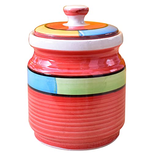 Kunhar Ceramic Jars (1000 ML) – Handcrafted Multipurpose Barni with Lid for Pickle, Chutney, Spices, Salt, Sugar – Kitchen Storage Containers, Blue - Image 4