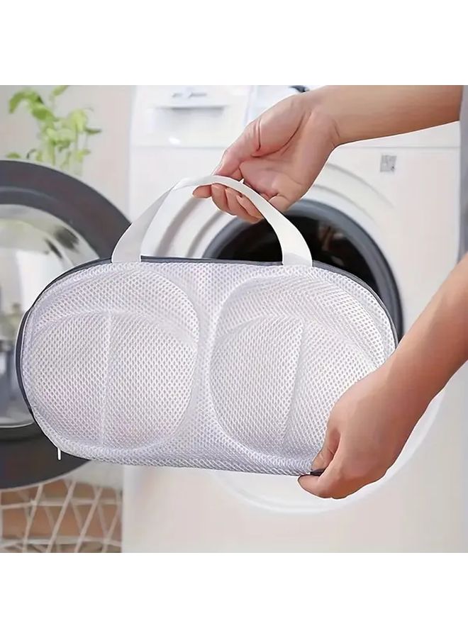 Gray Heavy Duty Zippered Chest Laundry Bag Portable Clothes Organizer for Travel Gym Storage - Image 2