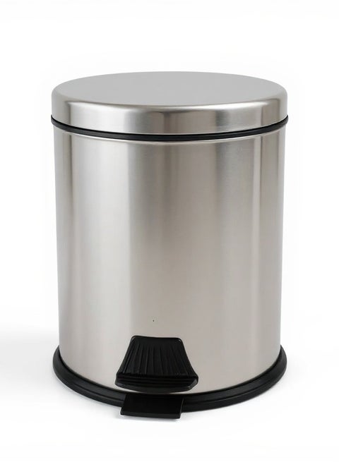 Stainless Steel Trash Bin Pedal Wastebasket with Lid Durable & Hygienic Garbage Can for Kitchen Bathroom or Office 20 liter