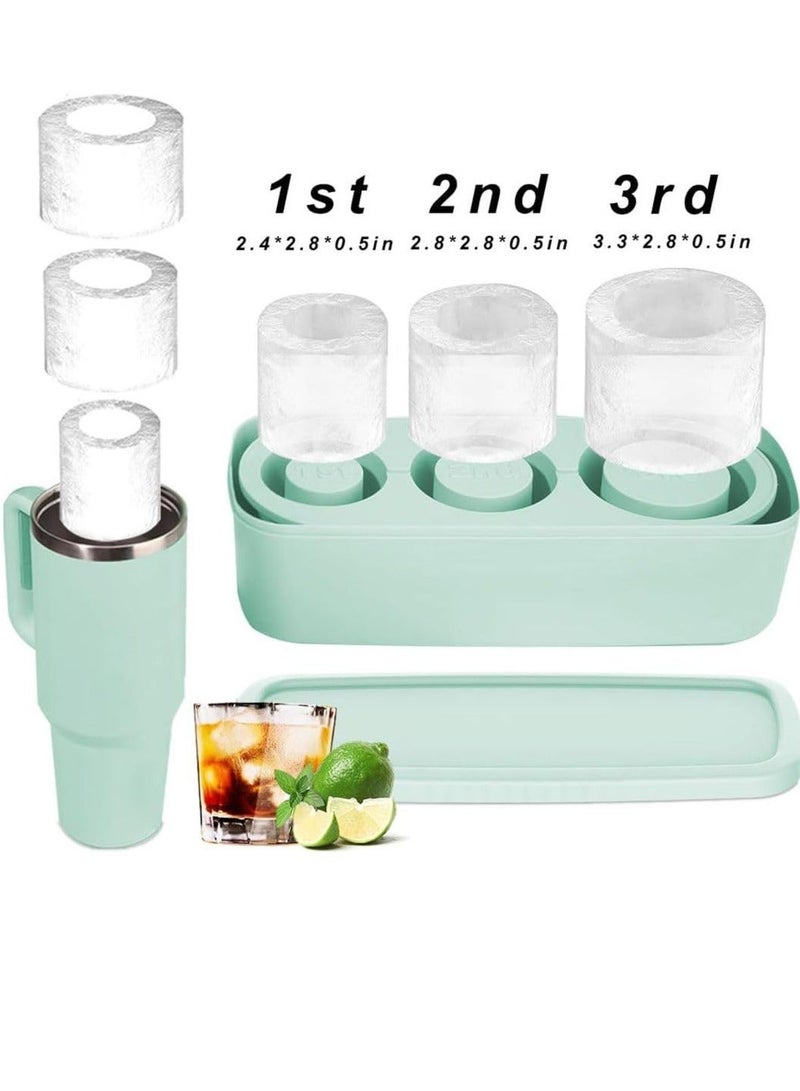 Stanley ice cube tray, suitable for 30/40oz Stanley water glass ice making mold, reusable cylindrical silicone ice cube mold, can be used for ice drinks, juice, whiskey, cocktails - Image 2