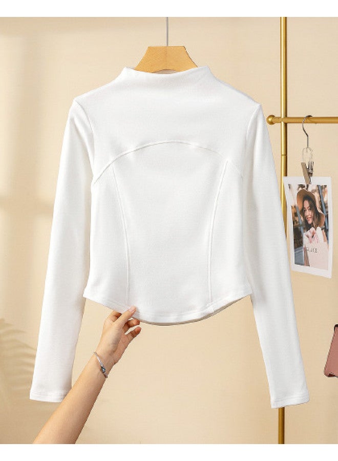 Jeanswest Women'S Base Layer Shirt, High-End Inner Wear That Can Be Worn Out, Slim-Fit Solid Color Semi-Turtleneck Long-Sleeve T-Shirt For Spring And Autumn Commuting - Image 1