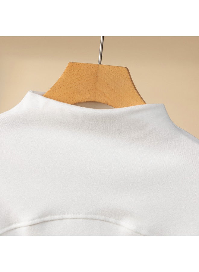 Jeanswest Women'S Base Layer Shirt, High-End Inner Wear That Can Be Worn Out, Slim-Fit Solid Color Semi-Turtleneck Long-Sleeve T-Shirt For Spring And Autumn Commuting - Image 4