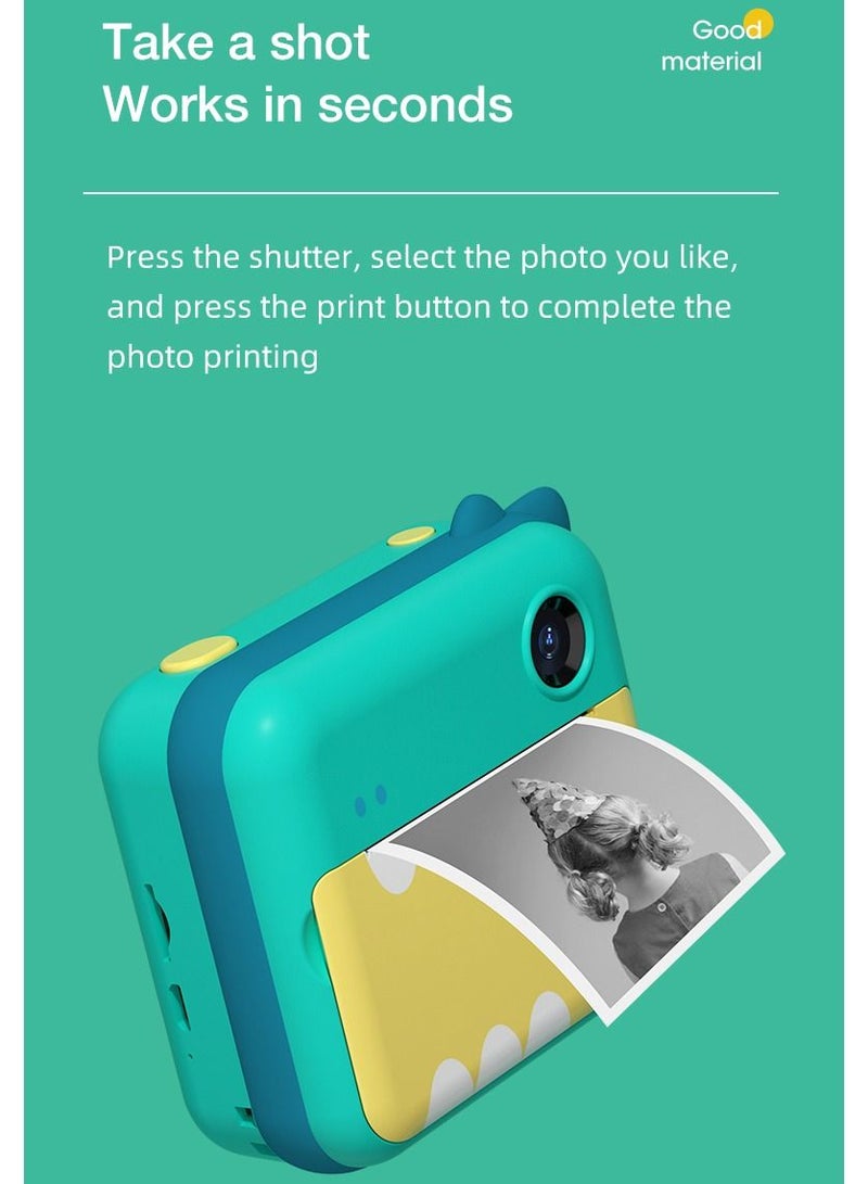 GULFLINK Kids Toy Print Camera for Child Boys Girls Green - Image 3