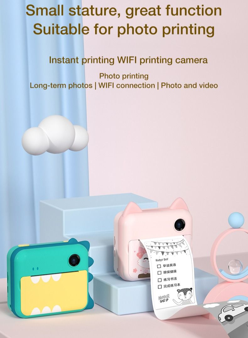 GULFLINK Kids Toy Print Camera for Child Boys Girls Green - Image 2