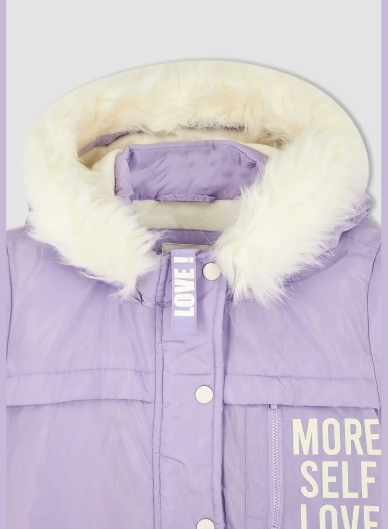 DeFacto Girl Regular Fit Hooded Long Sleeve Coat