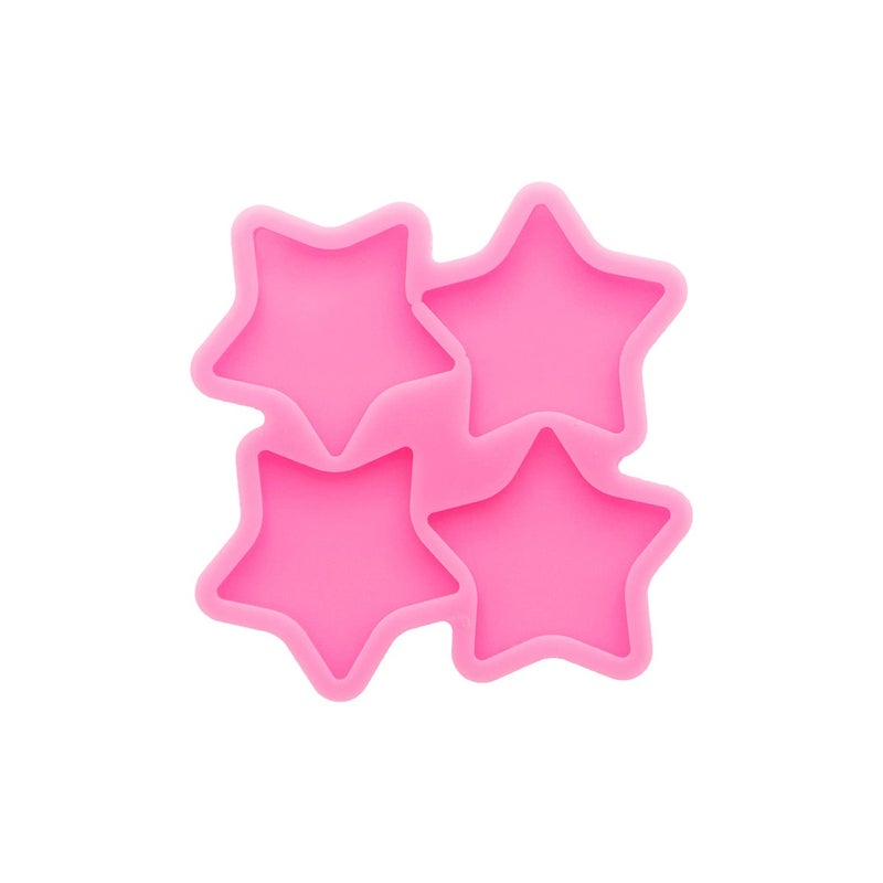 Angel Wings Star Shape Silicone Resin Molds 17 inches 4Cavity Silicone Mould for DIY Epoxy Resin Casting Jewelry Making Badge Reel Mold