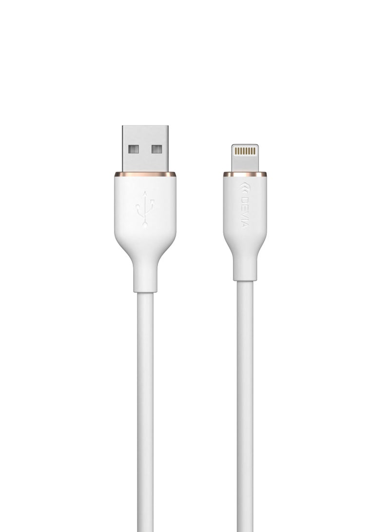 ديفيا كيبل ايفون USB من ديفيا 27 واط 1.2. متر يشحن جهازك بسرعة  تصل إلى 50% في 30 دقيقة. يدعم نقل البيانات بسرعة 480 ميجابايت في الثانية - Image 2