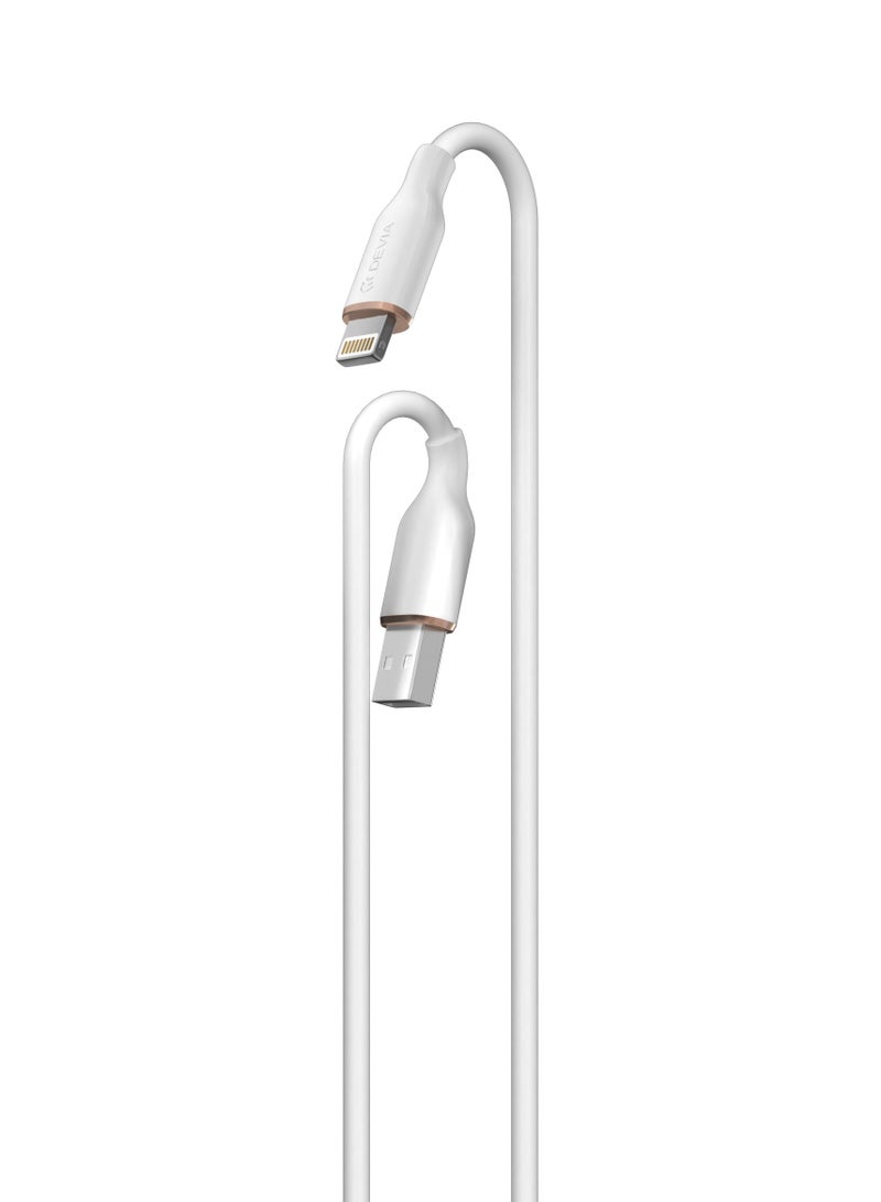 ديفيا كيبل ايفون USB من ديفيا 27 واط 1.2. متر يشحن جهازك بسرعة  تصل إلى 50% في 30 دقيقة. يدعم نقل البيانات بسرعة 480 ميجابايت في الثانية - Image 3