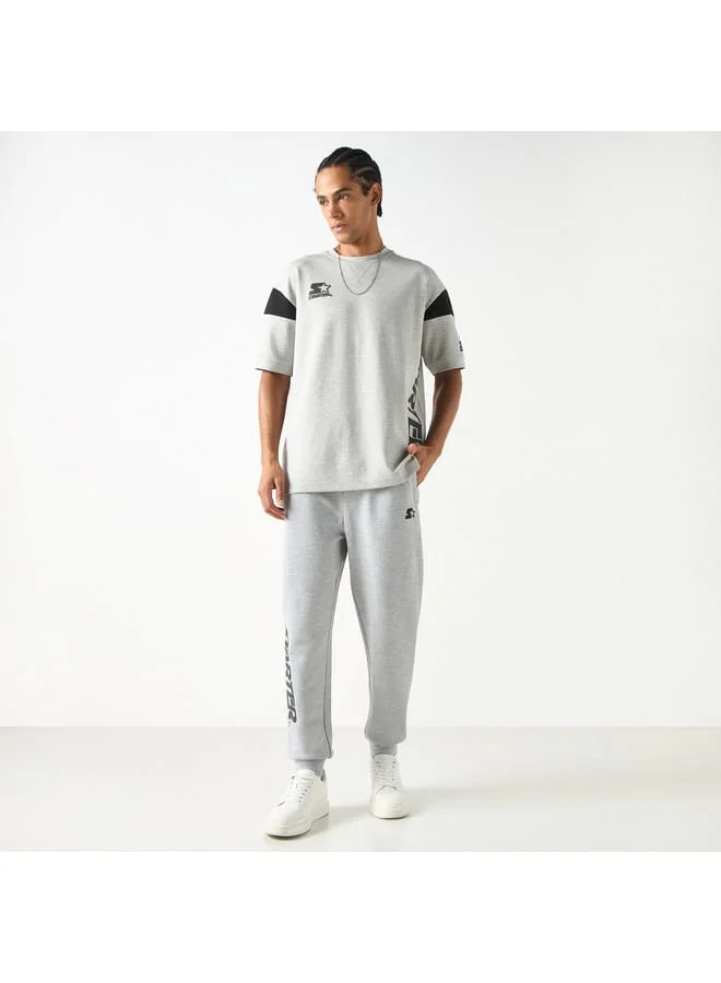 STARTER Starter Logo Print Slim Fit Flexi Waist Joggers with Drawstring Closure