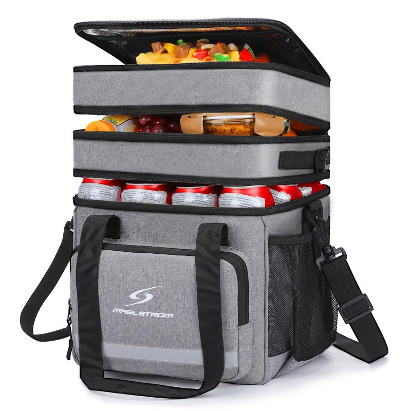 Maelstrom Lunch Box for Men,Insulated Lunch Bag Women/Men,Leakproof Lunch Cooler Bag,Lunch Tote Bag,20L,New Dark Gray - Image 1