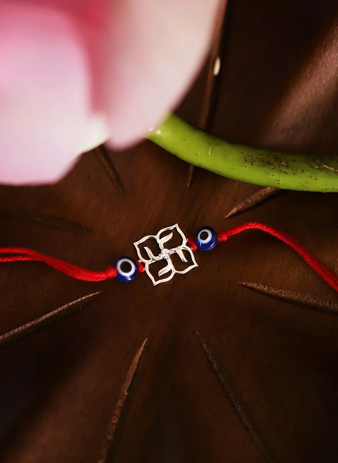 بونكيدز BONKIDS Boys 925 Silver Swastik Evil Eye Rakhi