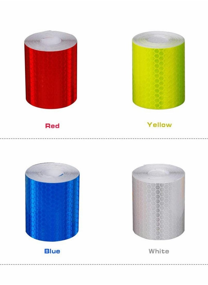 Generic - Reflective Tape,TERRIFI Waterproof Reflector Warning Stickers High Intensity Self Adhesive Safety Tape for Vehicles Road Transport Facilities Safety Reminder 4 Rolls - Image 1
