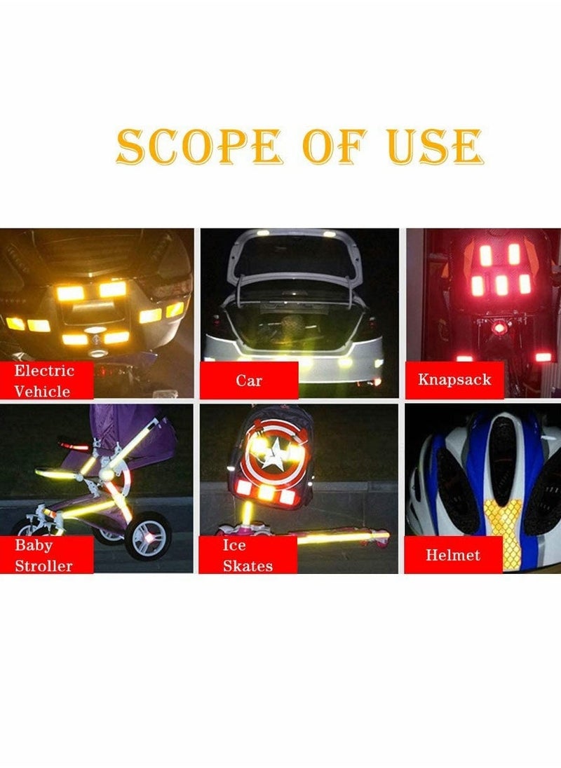Generic - Reflective Tape,TERRIFI Waterproof Reflector Warning Stickers High Intensity Self Adhesive Safety Tape for Vehicles Road Transport Facilities Safety Reminder 4 Rolls - Image 1