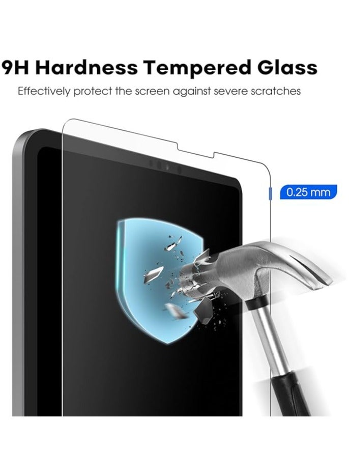 جرين تايجر واقي شاشة زجاجي مقوى لجهاز iPad Pro مقاس 12.9 بوصة 2022/2021/2020/2018 (الجيل السادس/الخامس/الرابع/الثالث) مع إطار سهل التركيب، زجاج مقسى بلمسة نهائية ورقية غير لامعة مضادة للوهج، عبوة واحدة - Image 3