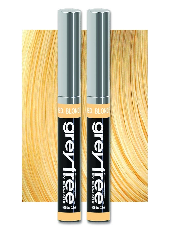Greyfree Root touch up, temporary hair color to cover gray hairlines, eyebrows, Mustache & Beards Greyfree 2 PACK (MEDIUM BLONDE) - Image 1