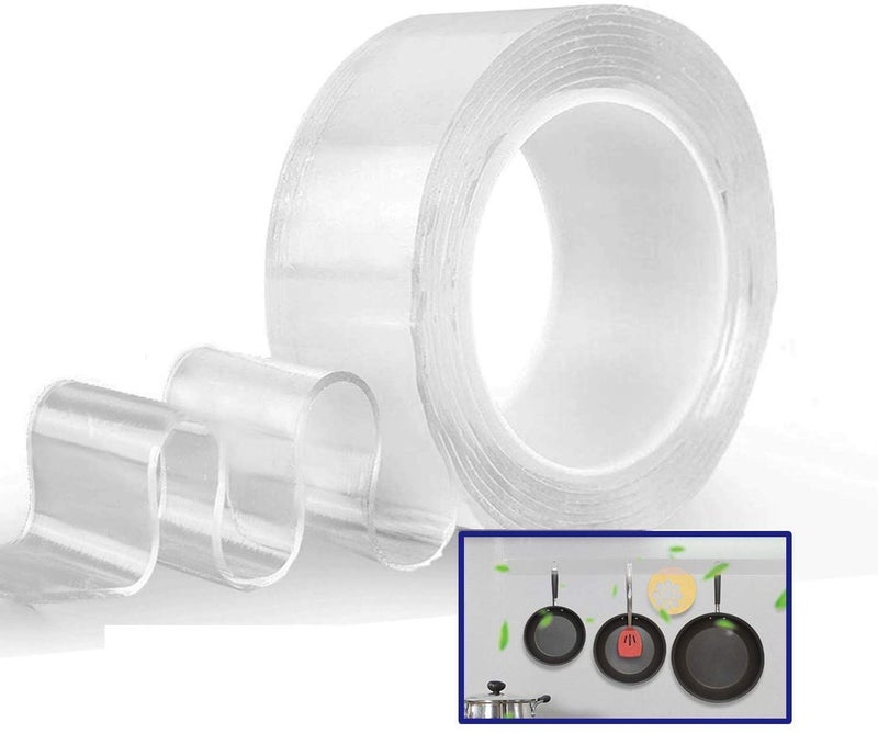 D-Fix Double Sided Nano Adhesive Tape, Washable Traceless Nano Gel Tape, Stick To Glass, Metal, Kitchen Cellphone,Pads Or Tile Nano Tape Grip Tape Transparent. -2MM-3 METER - Image 3
