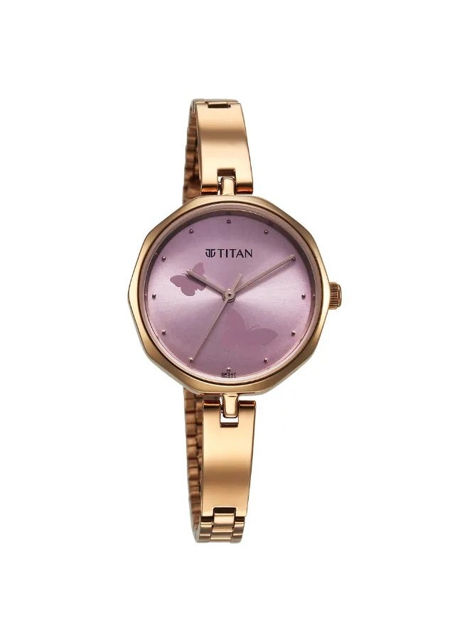TITAN Women's Analog Round Shape Stainless Steel Wrist Watch - 2702WM02 - 36.25 Mm  - Image 2