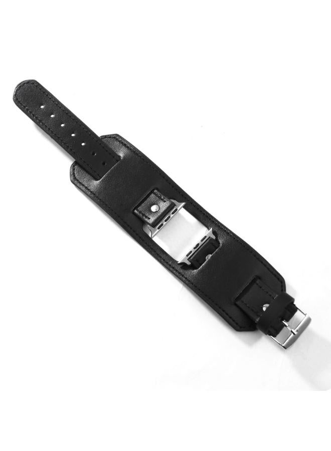 Zino Explosions For Iwatch Leather Alloy Strap Smart Watch Bracelet