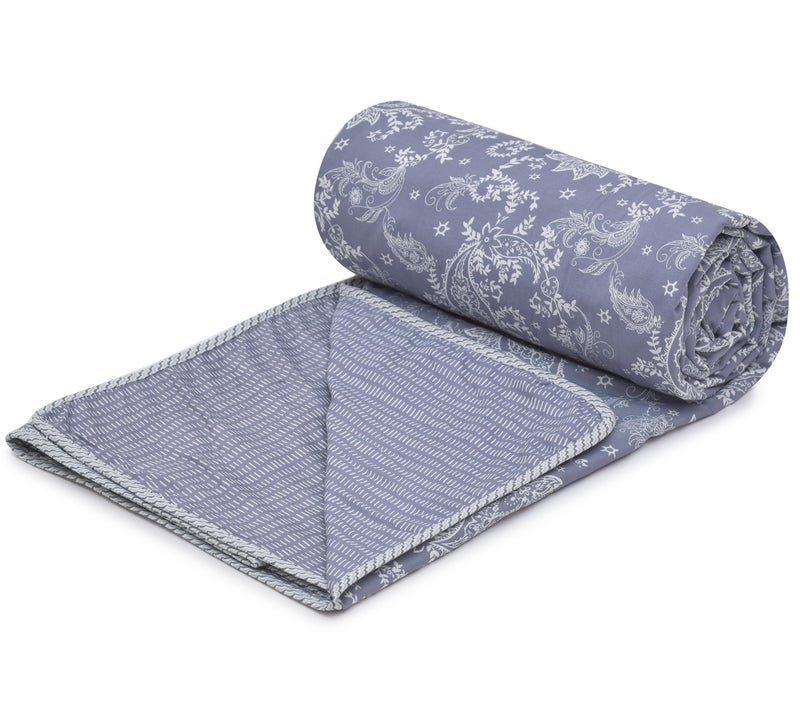 RUSTIC LINEN Super Soft Cotton Single Dohar 57X87(inches), Reversible Bed Dohar with Lahariya Border, Single Size Reversible Dohar - Image 2