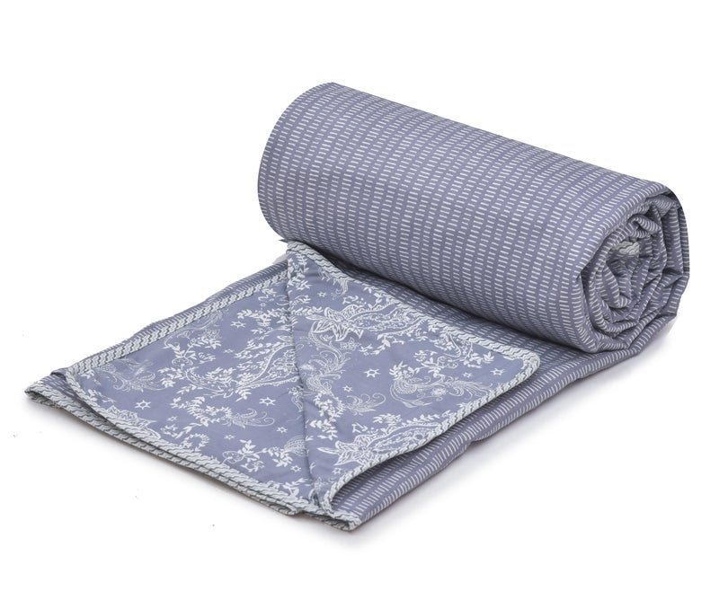 RUSTIC LINEN Super Soft Cotton Single Dohar 57X87(inches), Reversible Bed Dohar with Lahariya Border, Single Size Reversible Dohar - Image 4