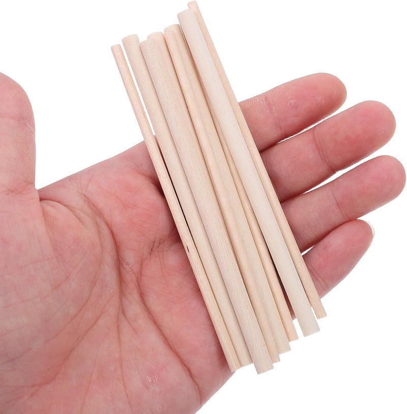 DOITOOL Solid Hardwood Dowels 3mm 5mm Natural Round Wood Sticks for Crafts and DIY Projects, 200pcs Set, Unfinished Wooden Rods Suitable for Cake Support and Crafting - Image 4