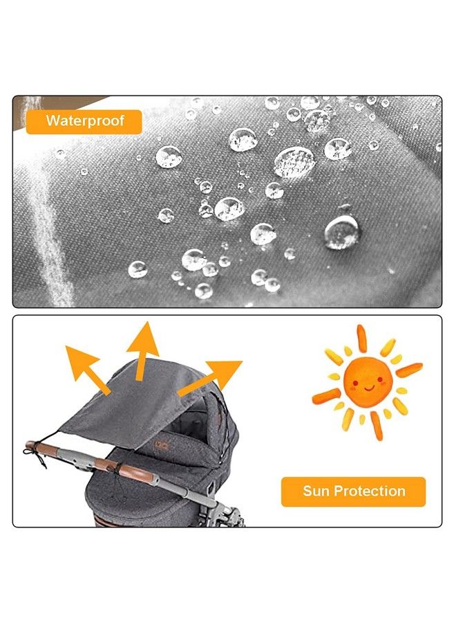 BXT Stroller Cover For Sun Universal Foldable Stroller Sun Shade Spf 50 Uv Protection Infant Newborn Outdoor Stroller Shade Canopy Attachment For Summer - Image 4