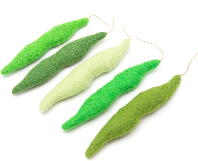 Glaciart One ألعاب قطط من نوع “Glaciart One Green Beans” مصنوعة من صوف طبيعي، تحتوي على نبات النيبت، آمنة للحيوانات الأليفة، باستخدام أصباغ غير تحتوي على مادة AZO. - Image 1