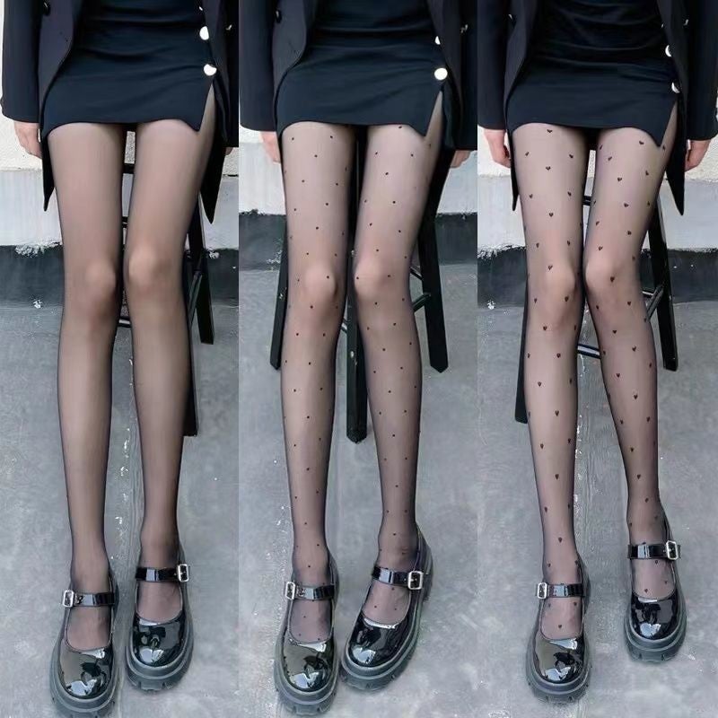 Summer Thin Jacquard Patterned Pantyhose for Women - Image 1