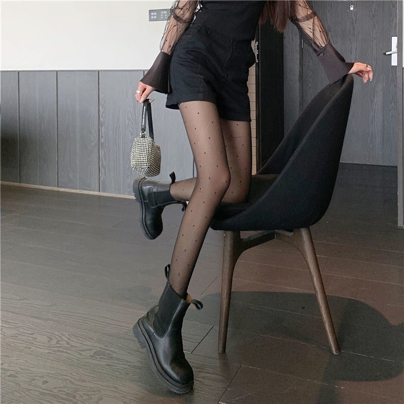 Summer Thin Jacquard Patterned Pantyhose for Women - Image 3