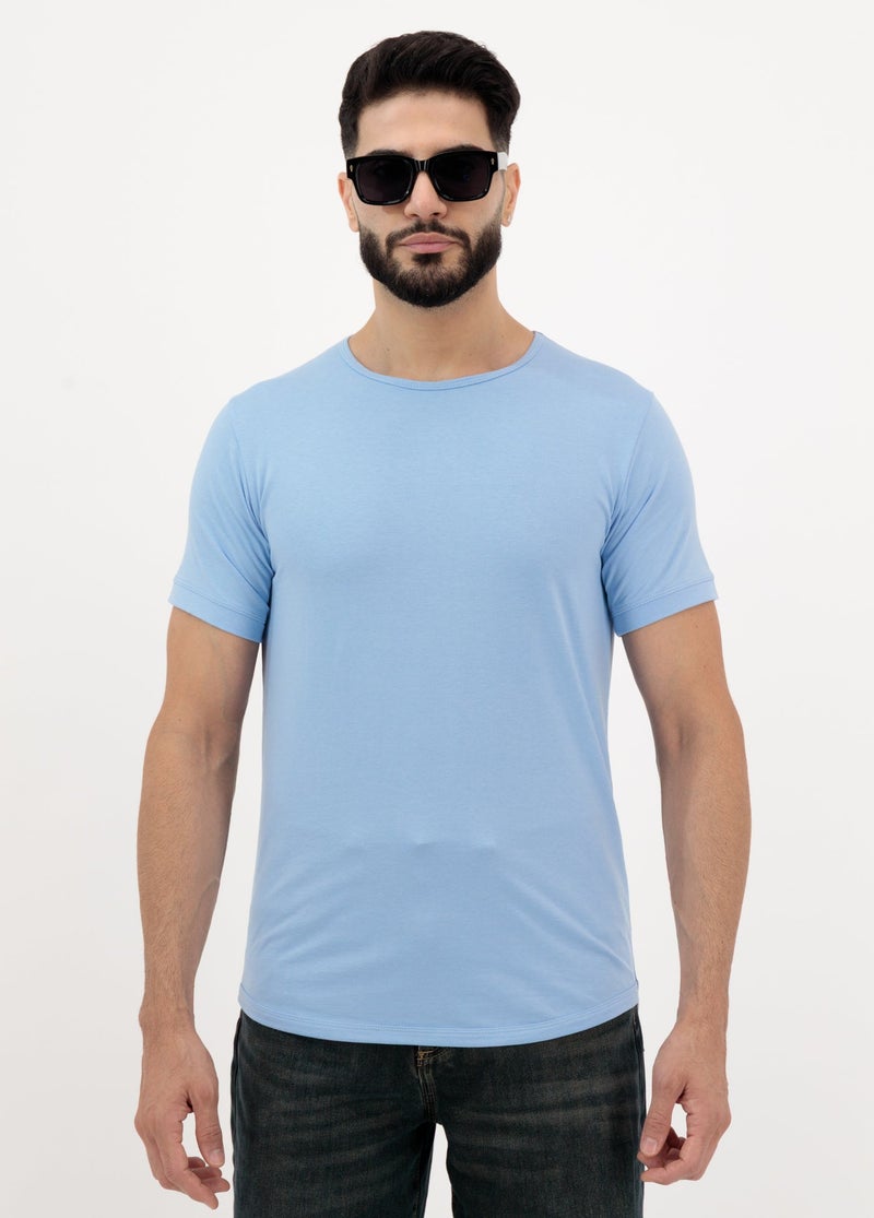 Vasl Hub VaslHub Cotton Plain T-Shirts for Men – Crew Neck Regular Fit 2-Pack (Black & Mist) - Image 2