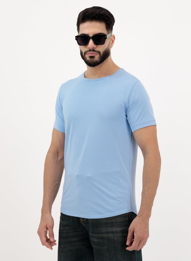 Vasl Hub VaslHub Cotton Plain T-Shirts for Men – Crew Neck Regular Fit 2-Pack (Black & Mist) - Image 4