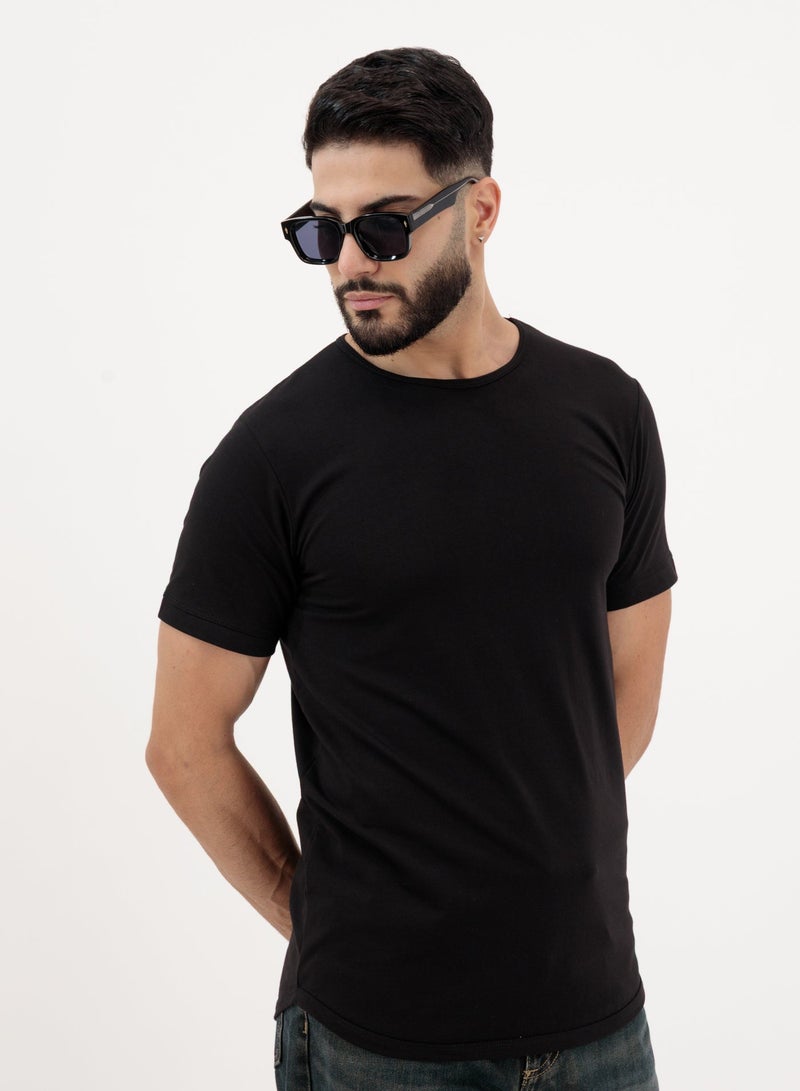 Vasl Hub VaslHub Cotton Plain T-Shirts for Men – Crew Neck Regular Fit 2-Pack (Black & Mist) - Image 5