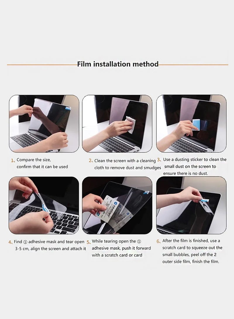 دبليو تيك شاشة Honor MagicBook Art 14 2025 (14.6 بوصة) بFilm هيدروجيل ماتي فائق الجودة مرن ورقيق (TSHFMN) - شفاف - Image 4