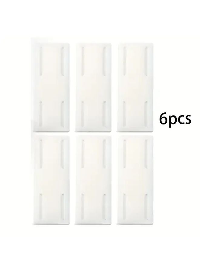 6 قطع حامل مأخذ كهرباء ذاتي اللصق لتثبيت شريط الطاقة على الحائط دون الحاجة إلى التثقيب - Image 2