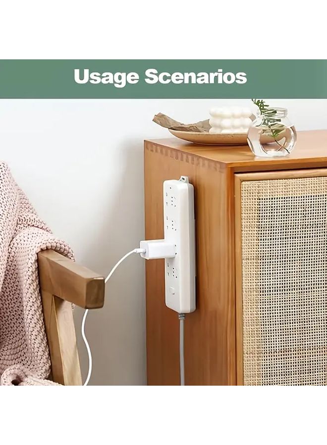 6 قطع حامل مأخذ كهرباء ذاتي اللصق لتثبيت شريط الطاقة على الحائط دون الحاجة إلى التثقيب - Image 5