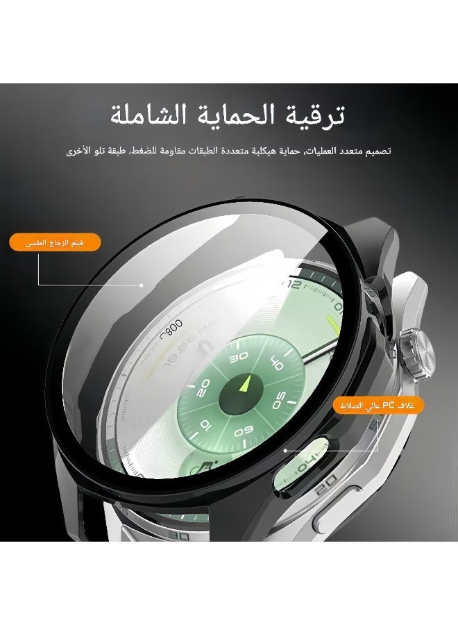 شيك فايب جراب لساعة هواوي واتش جي تي 6 الذكية مقاس 46 مم، تصميم مدمج من البولي كربونات والزجاج المقوى، مقاوم للسقوط والخدش، عالي الدقة وشفاف، جراب لساعة هواوي واتش جي تي 6 مقاس 46 مم، شفاف - Image 4