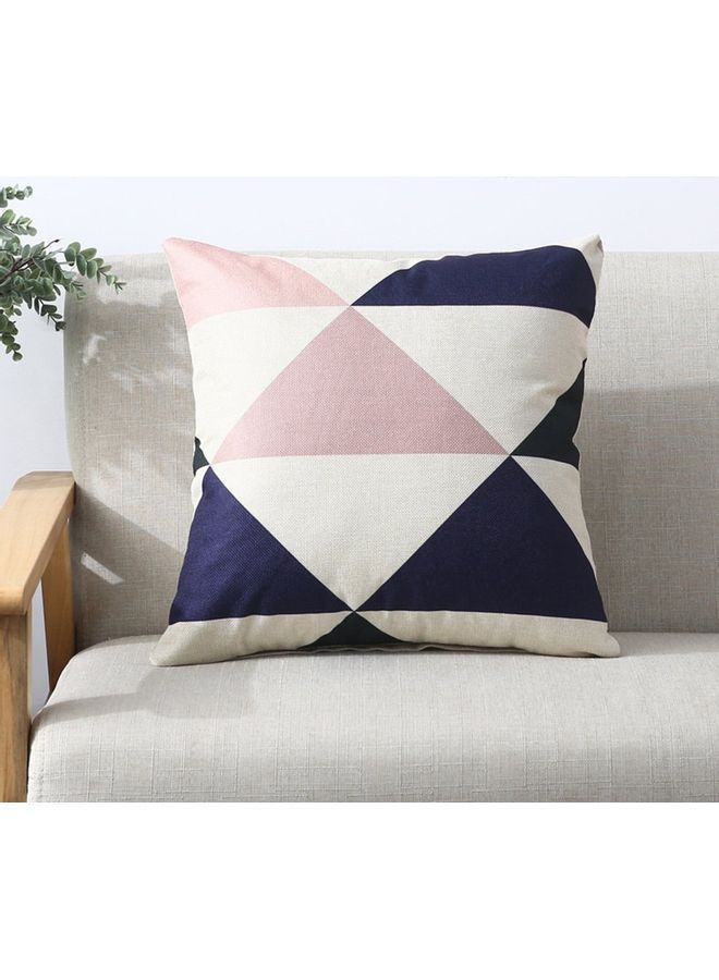 NIBEMINENT Brief Linen Printed Cushion Cover Multicolour