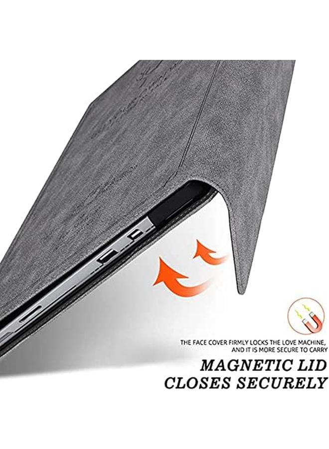 Protective Case For Microsoft Surface Pro 9 13-Inch Vintage Elk Pattern Cover Compatible With Type Cover Keyboard Grey - Image 5