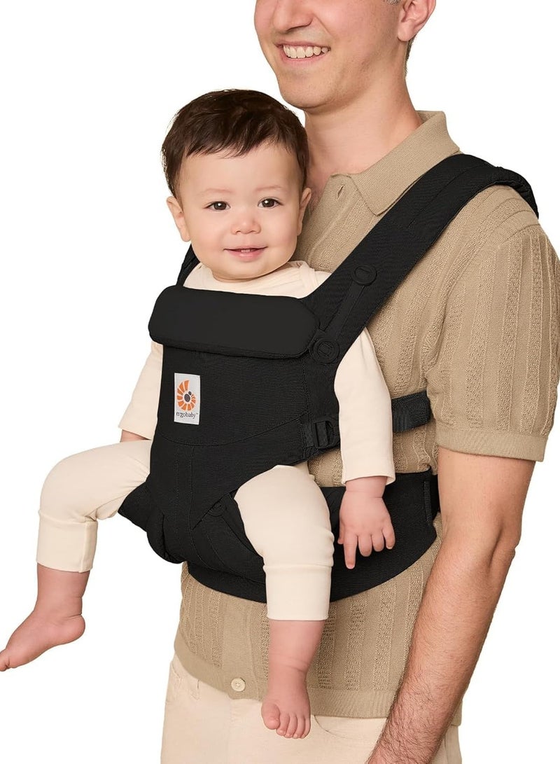INFLUX Omni 360 All-Position Baby Carrier for Newborn to Toddler with Lumbar Support (7-45 Pounds), Pure Black, 1 Count (Pack of 1) - Image 1